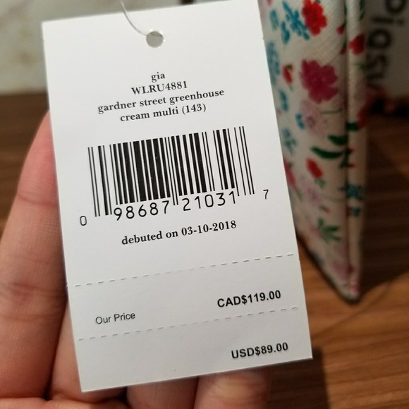 Kate Spade Gia Gardner Greenhouse Floral Pouch - Picture 5 of 6